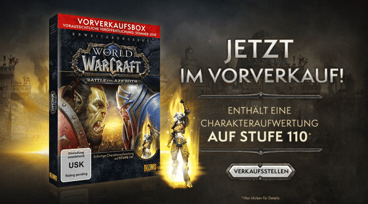 World of Warcraft: Battle for Azeroth: Vorverkauf